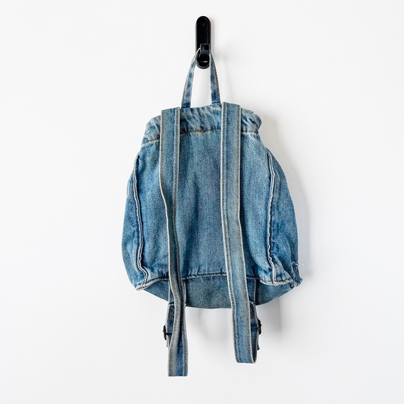 Awesome True Vintage 90's Disney Winnie the Pooh Mini Denim Backpack Bag - Picture 6 of 7